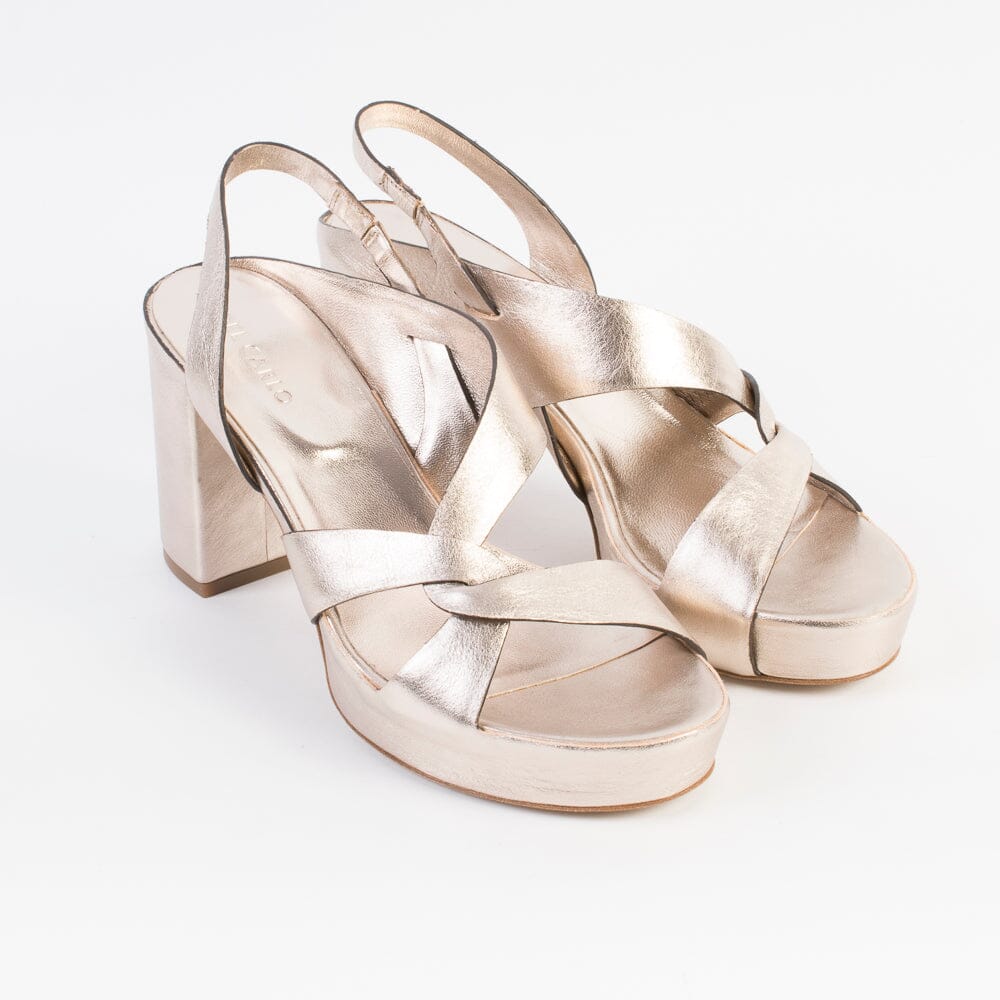 DEL CARLO Heeled Sandals 11720 Pyrite Laminate