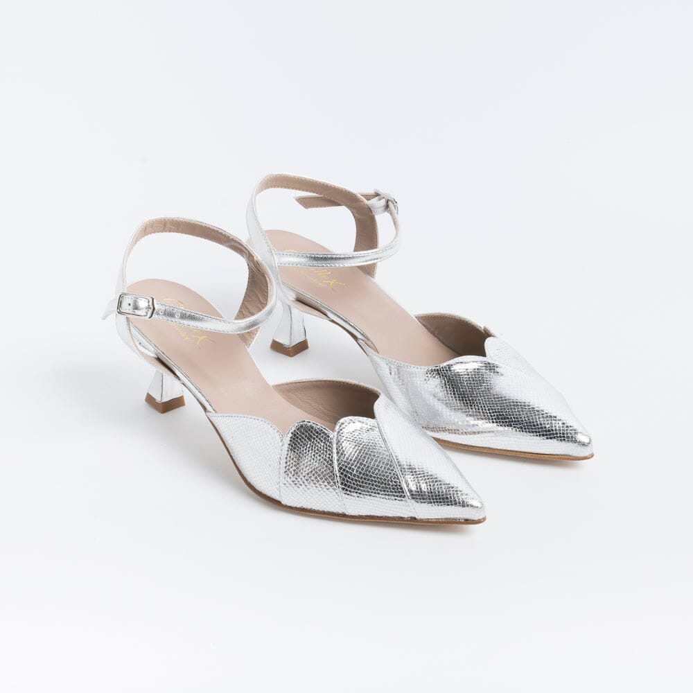 CHEVILLE Heeled Sandals Pandora Silver