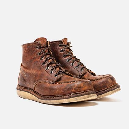 RED WING SHOES - Polacco Classic Moc Toe 1907 - Rough Copper Scarpe Uomo Red Wing Shoes 