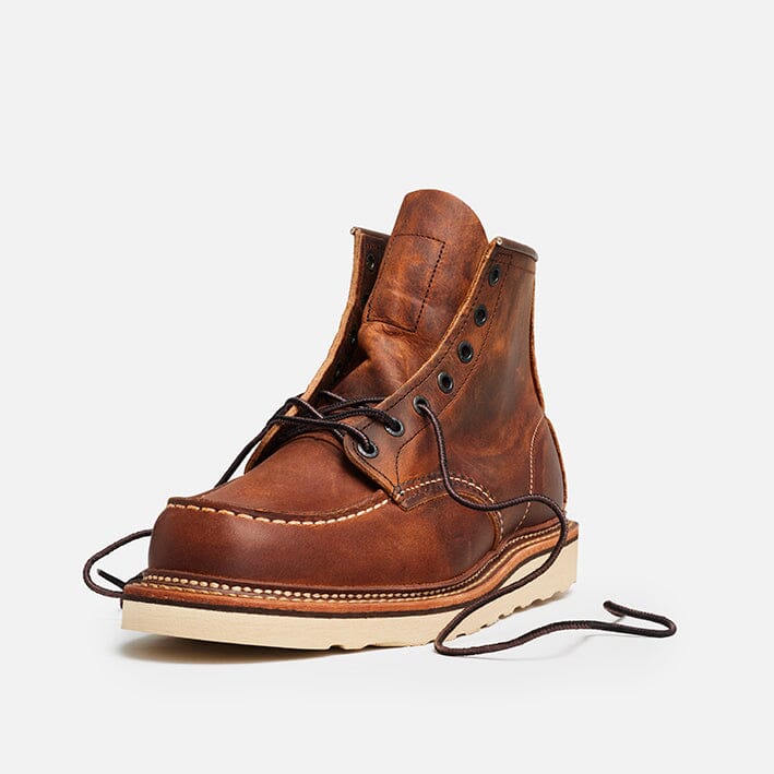 RED WING SHOES - Polacco Classic Moc Toe 1907 - Rough Copper Scarpe Uomo Red Wing Shoes 