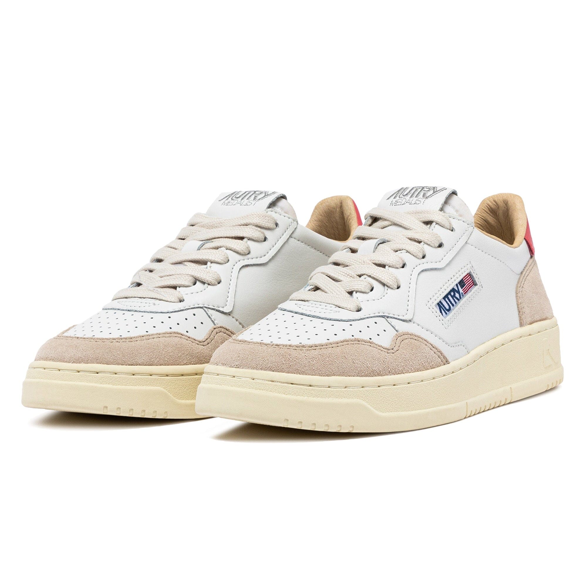 AUTRY - AULW LS78 - Sneakers LOW WOM LEAT - White Tearose Scarpe Donna AUTRY - Collezione donna 