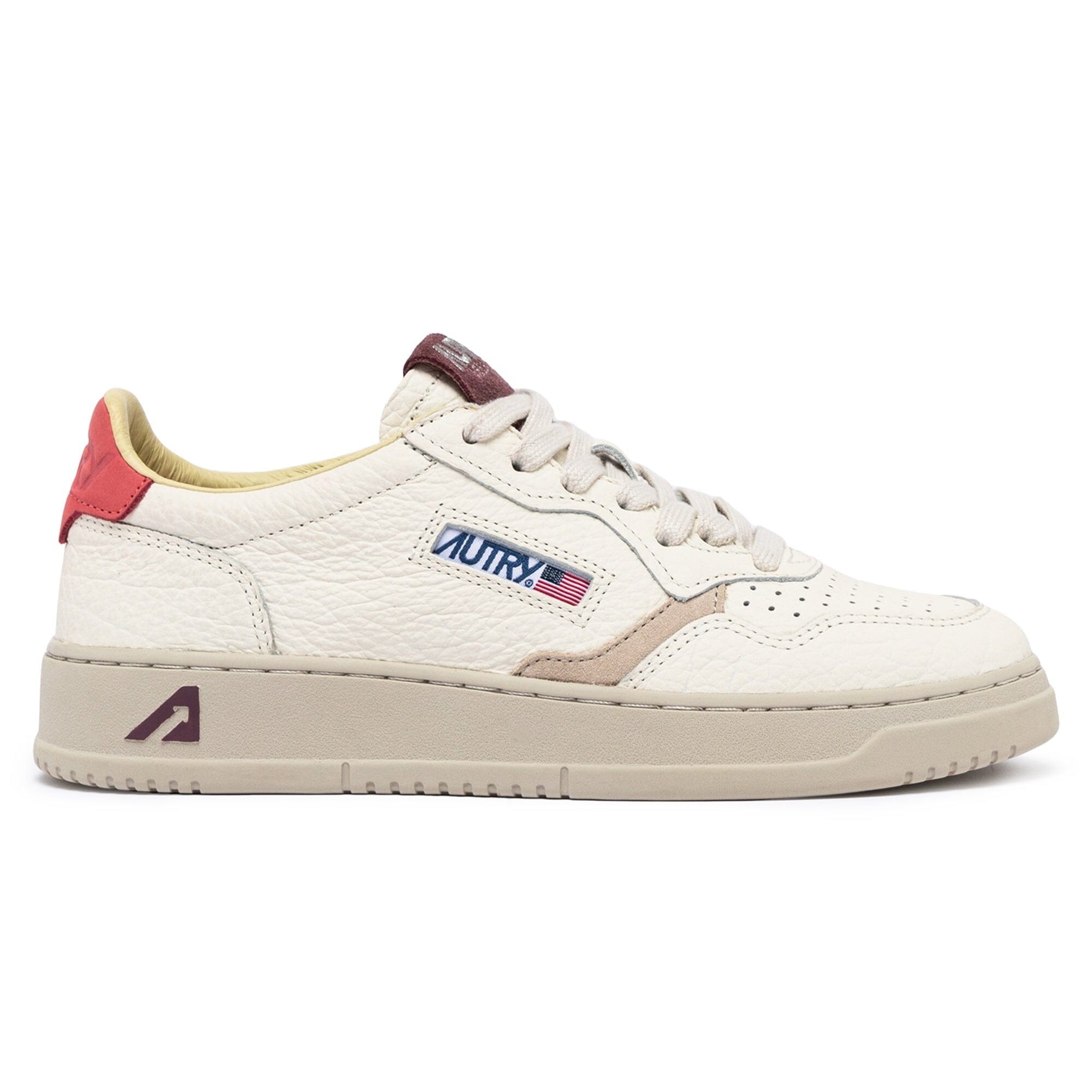 AUTRY - AULW NE01 -Sneakers LOW WOM LEAT/ELEP - Avorio Rose Scarpe Donna AUTRY - Collezione donna 