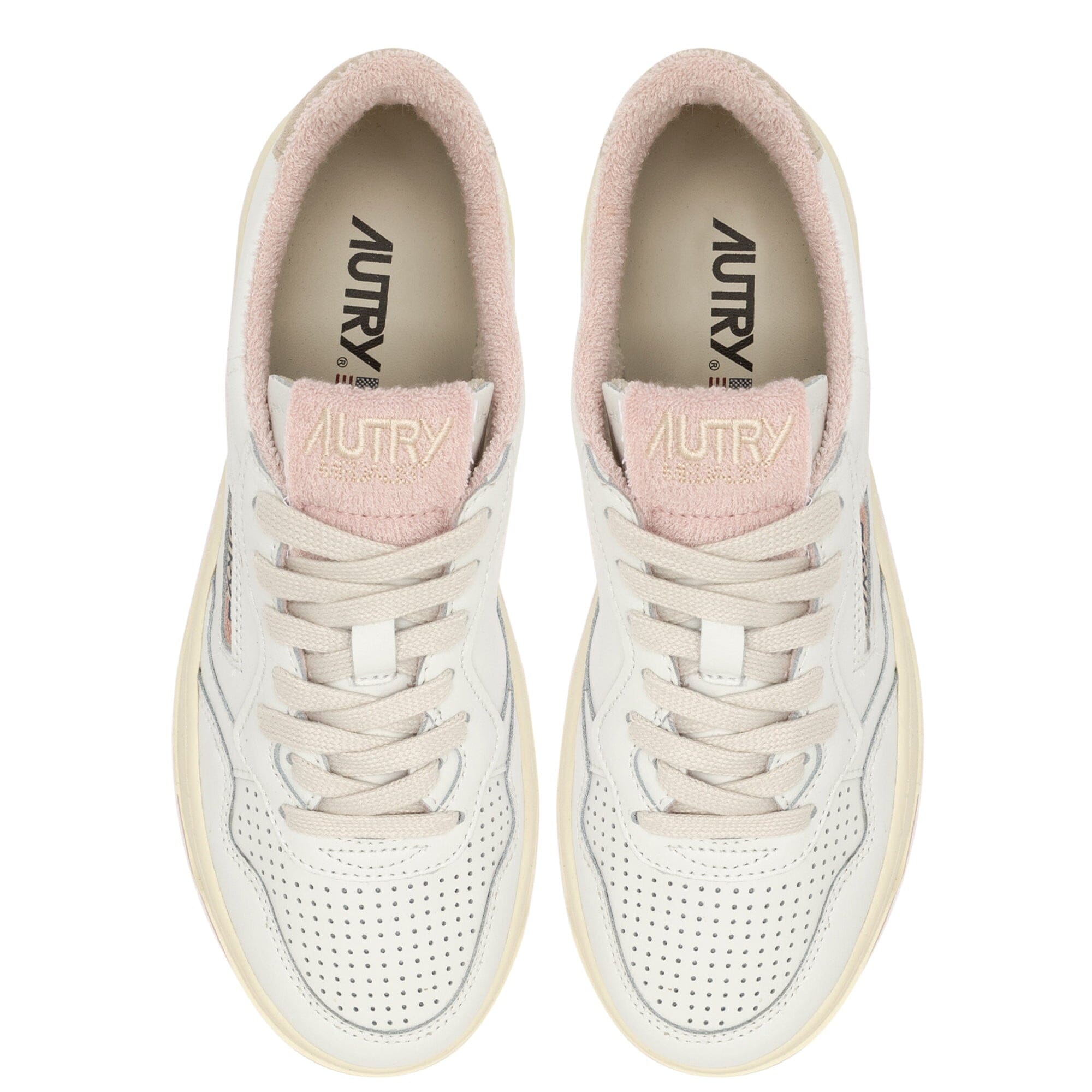 AUTRY - AULW VS07 -Sneakers LOW WOM LEAT - Bianco Rosa Scarpe Donna AUTRY - Collezione donna 