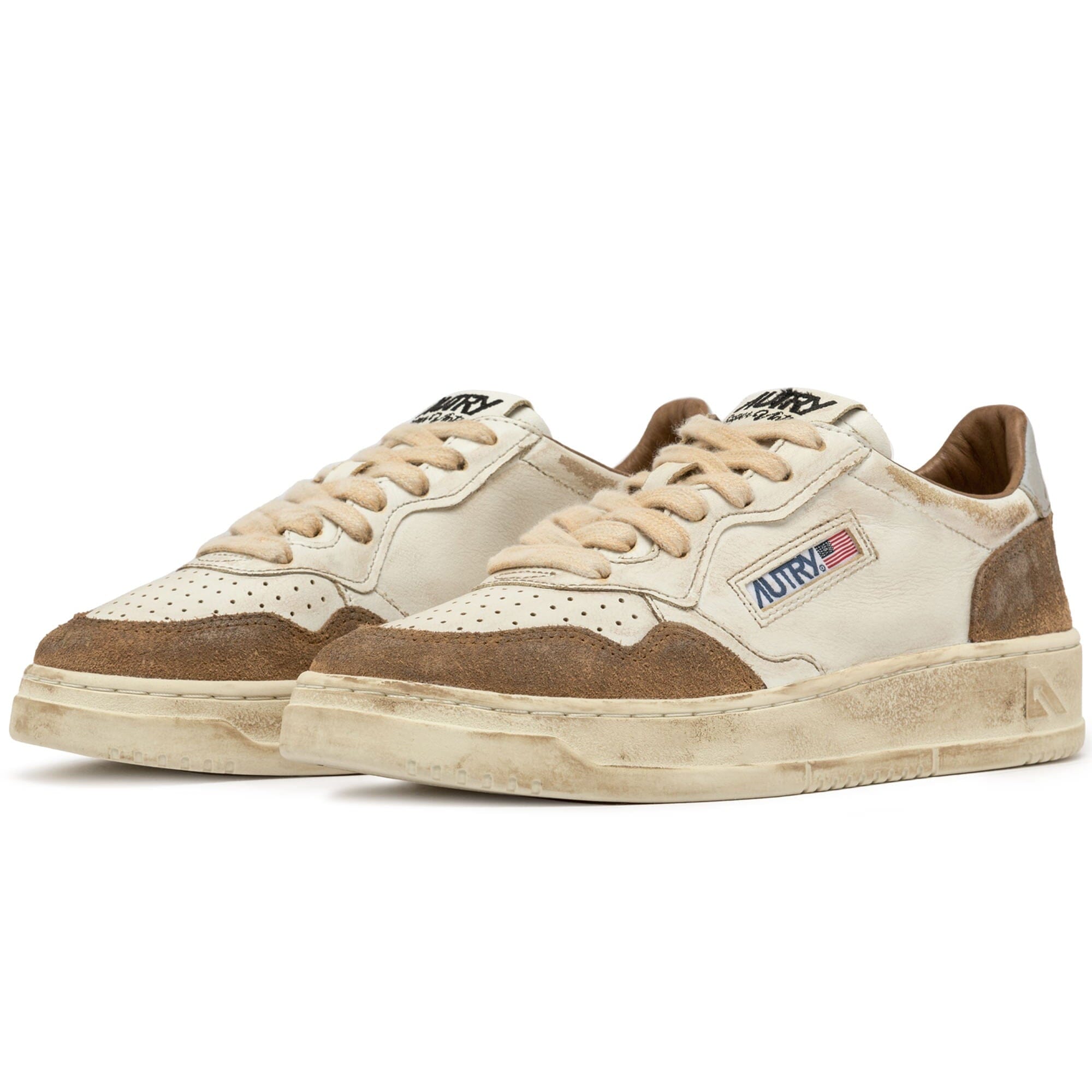 AUTRY - Sneakers AVLM LS06 - LOW MAN LEAT VINTAGE - Beige Scarpe Uomo AUTRY - Collezione uomo 