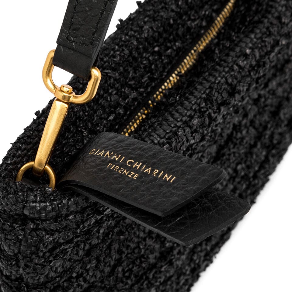 Gianni Chiarini - Pochette - BRENDA - BS 10915 - Rafia Nero Borse Gianni Chiarini 