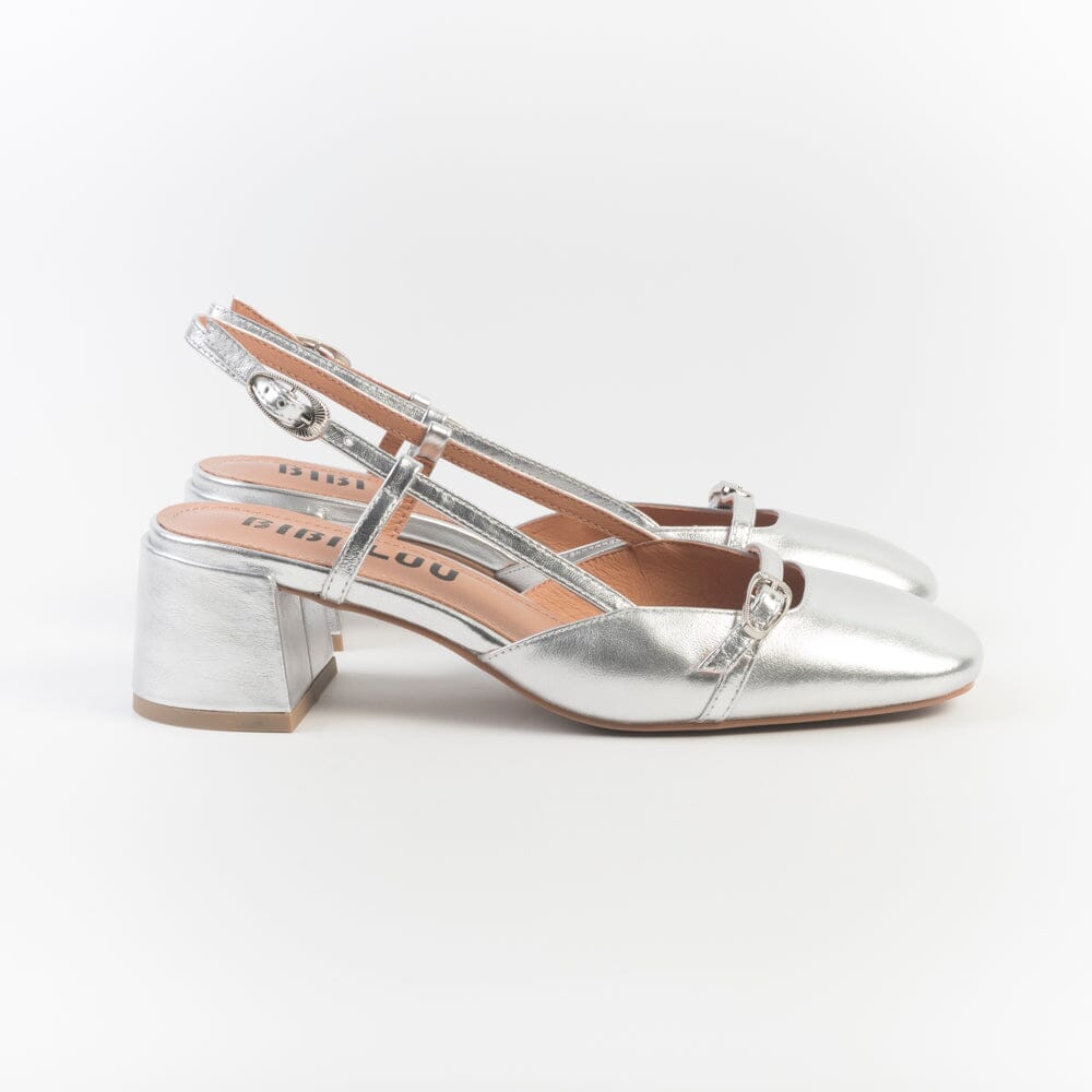 BIBI LOU - Sling Back PATTY -676Z12- Plata Silver Scarpe Donna BIBI LOU 