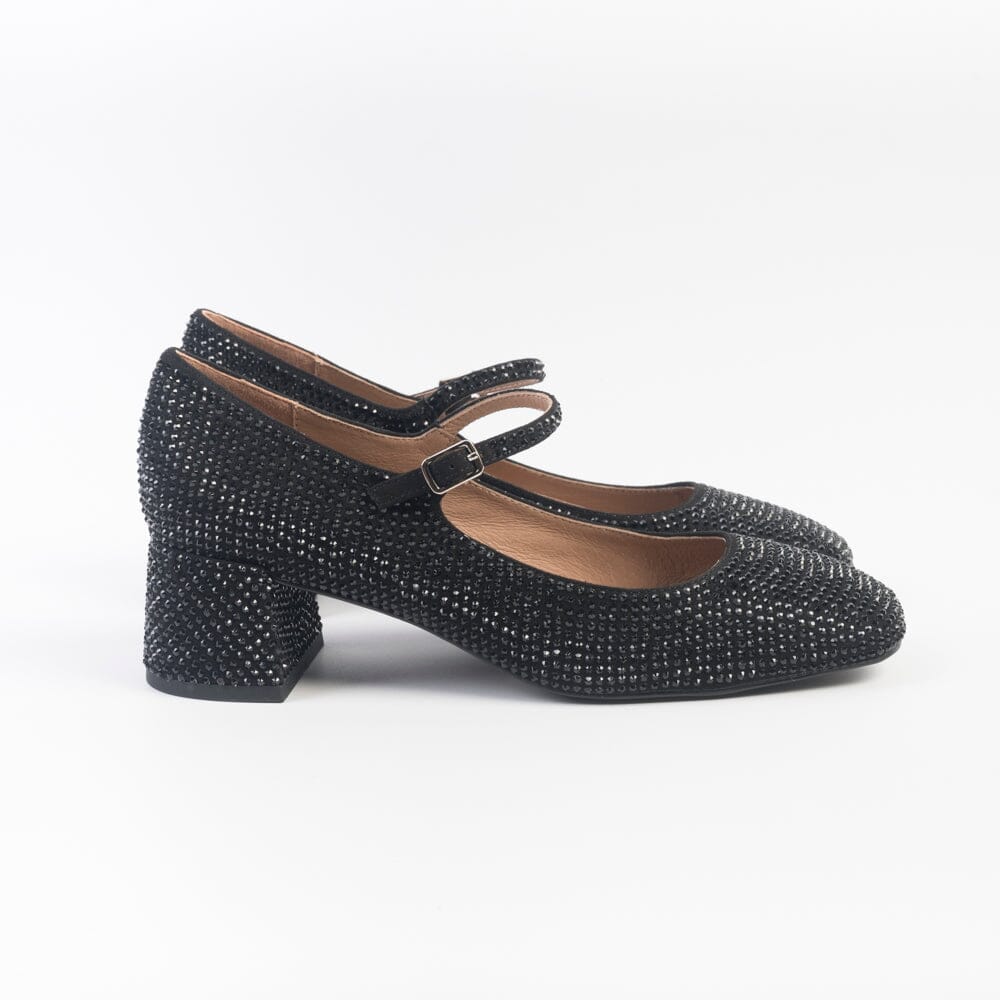 BIBI LOU - Mary Jane Cardiff- 703Z - Nero Swarovsky Scarpe Donna BIBI LOU 