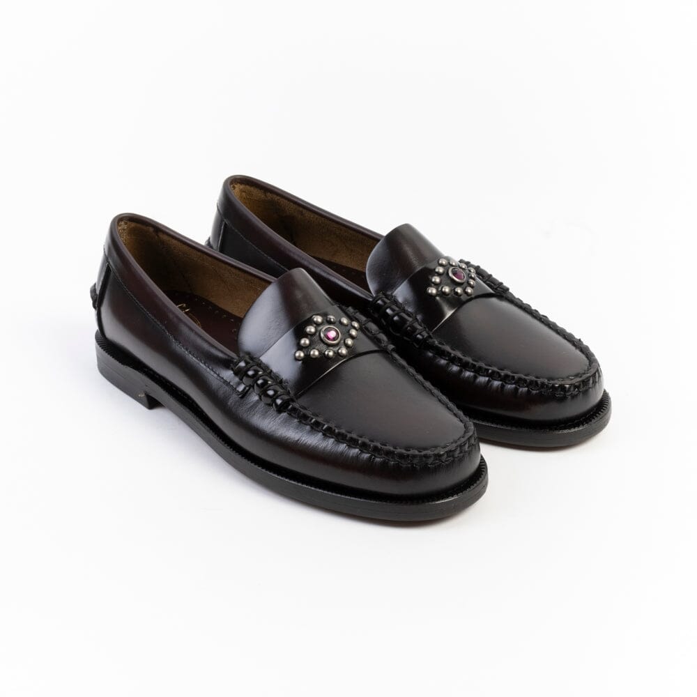 SEBAGO X HTC - Mocassino DAN - 78116XW - Nero Burgundy Scarpe Donna Sebago 