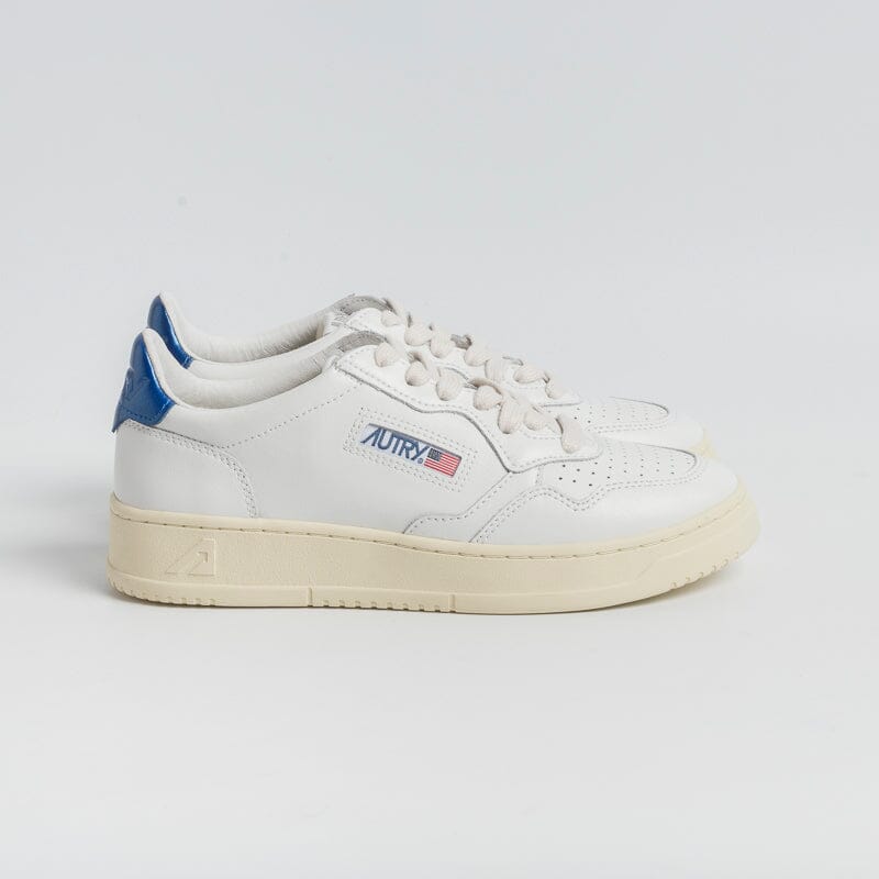 AUTRY LL63 - Sneakers LOW WOM ALL LEAT - Bianco, Metallizzato Blu ...