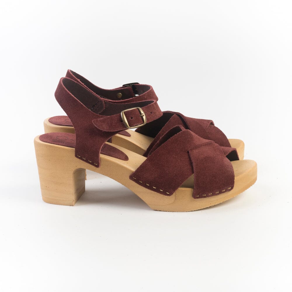 BOSABO - Sandali con Tacco- 457 - Camoscio Bordeaux Scarpe Donna BOSABO 