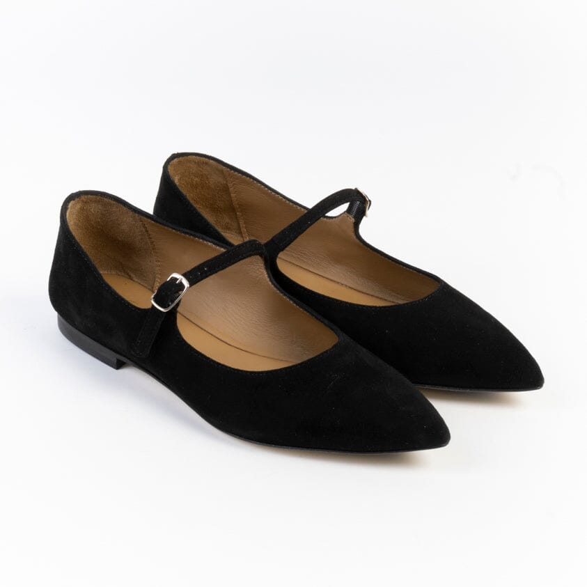 ANNA F. - Mary Jane - 1405 - Camoscio Nero Scarpe Donna Anna F. 