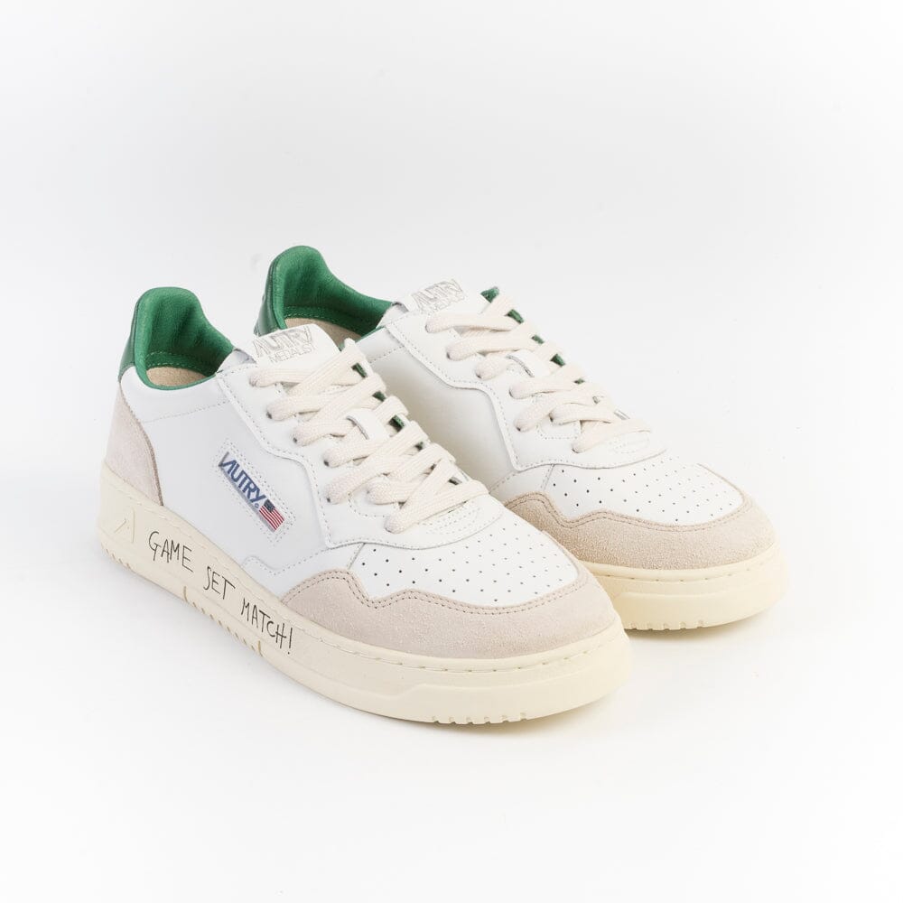 AUTRY Sneakers AULM MA05 - LOW MAN LEAT/SUEDE - Bianco Verde Scarpe Uomo AUTRY - Collezione uomo 