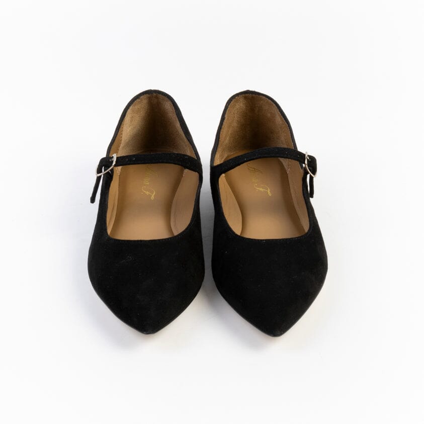 ANNA F. - Mary Jane - 1405 - Camoscio Nero Scarpe Donna Anna F. 