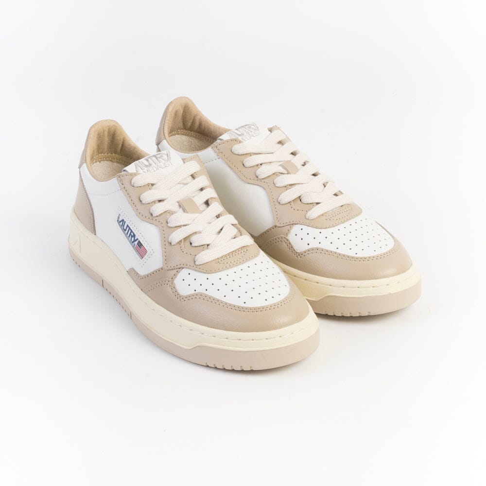 AUTRY - AULW WB51- Sneakers LOW WOM LEAT - Bianco Beige Scarpe Donna AUTRY - Collezione donna 