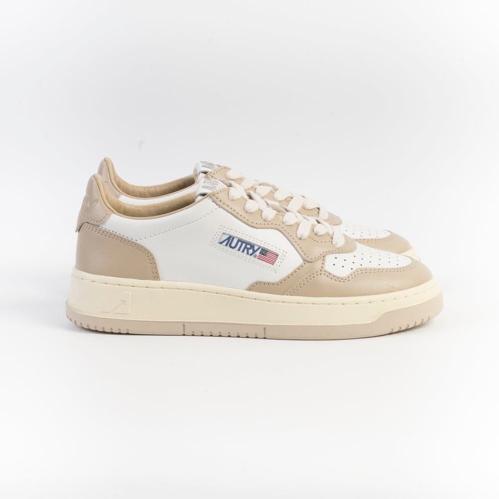 AUTRY - AULW WB51- Sneakers LOW WOM LEAT - Bianco Beige Scarpe Donna AUTRY - Collezione donna 