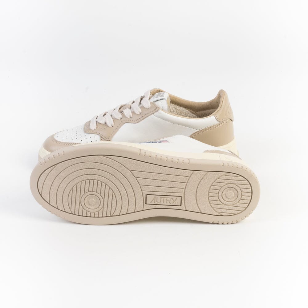 AUTRY - AULW WB51- Sneakers LOW WOM LEAT - Bianco Beige Scarpe Donna AUTRY - Collezione donna 