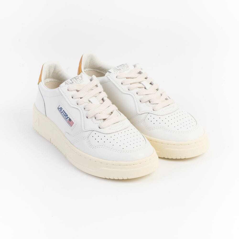 AUTRY - AULW LL70 - Sneakers LOW WOM ALL LEAT - Bianco Honey Yellow Scarpe Donna AUTRY - Collezione donna 