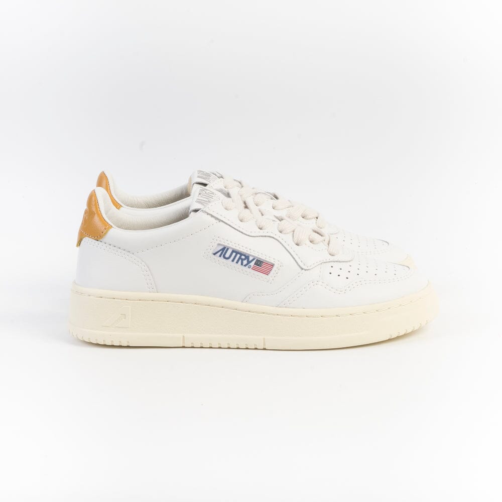 AUTRY - AULW LL70 - Sneakers LOW WOM ALL LEAT - Bianco Honey Yellow Scarpe Donna AUTRY - Collezione donna 