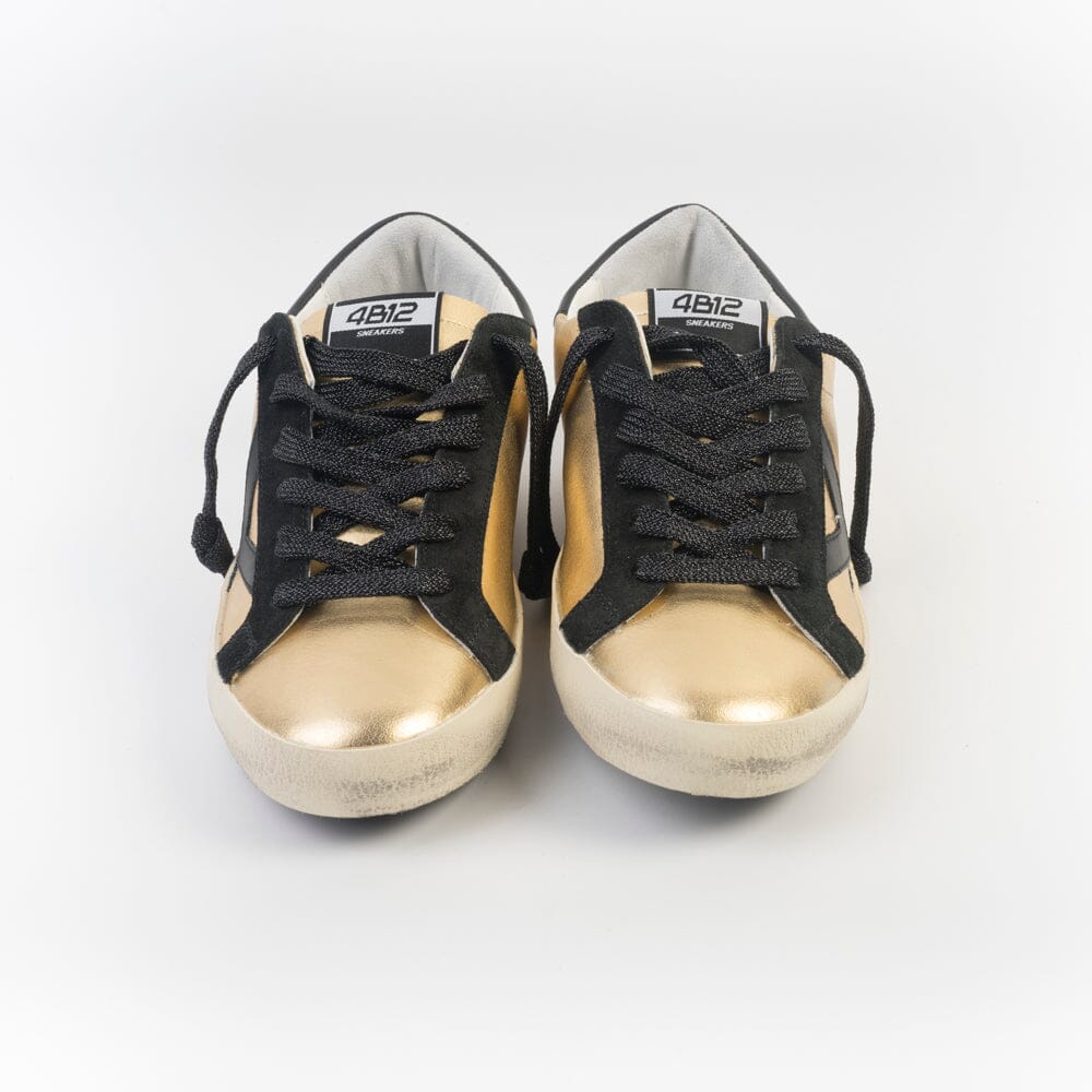 4B12 - Sneakers - Suprime DBS261 - Oro Nero Scarpe Donna 4B12 