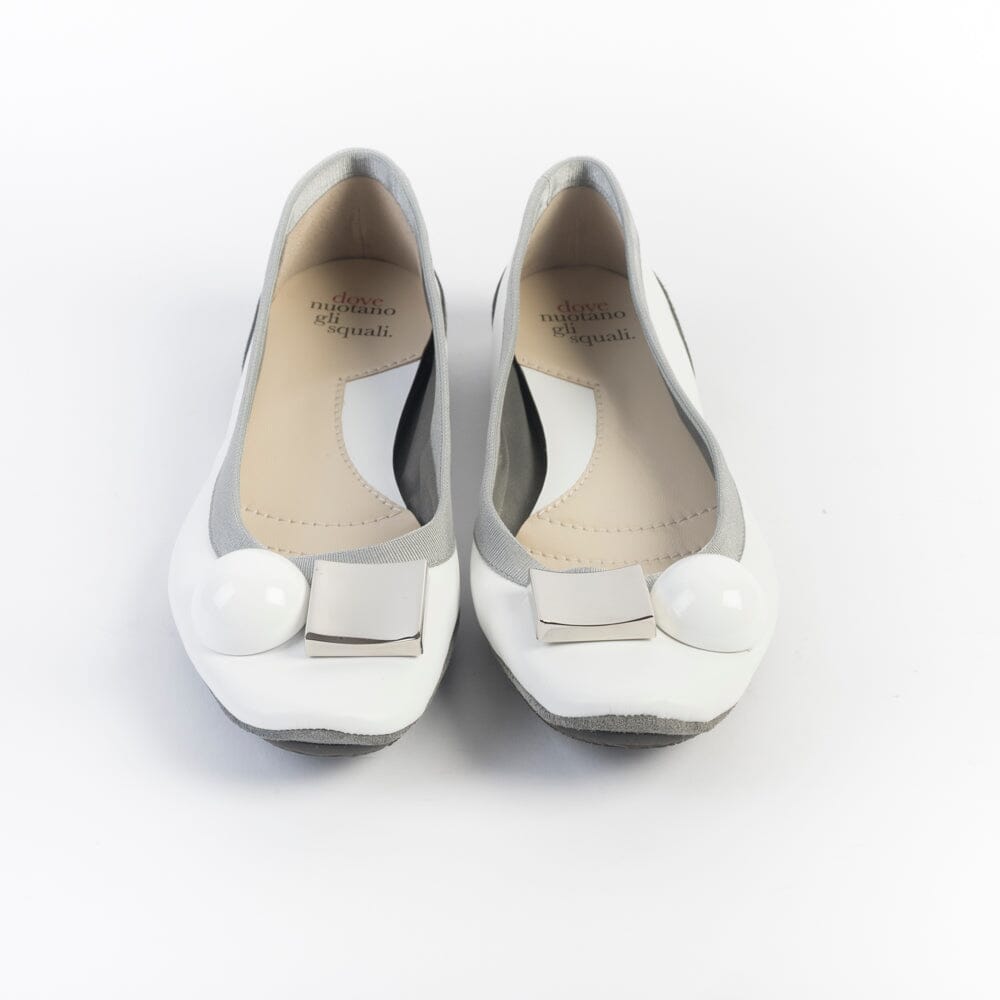 DOVE NUOTANO GLI SQUALI - Ballerina Becky - Bianco Scarpe Donna DOVE NUOTANO GLI SQUALI 