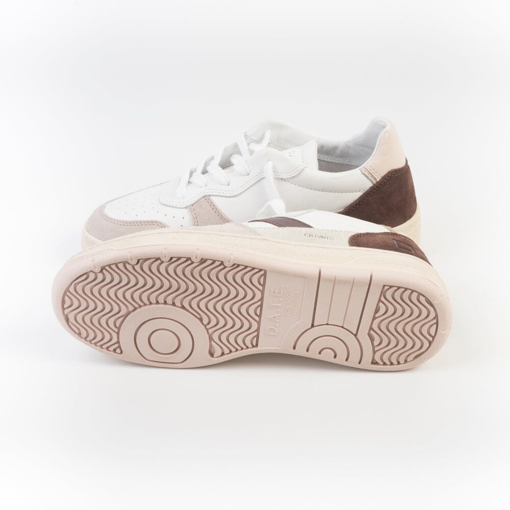 DATE - Sneakers - Court 2.0 -Vintage Calf White Pink Scarpe Donna DATE 