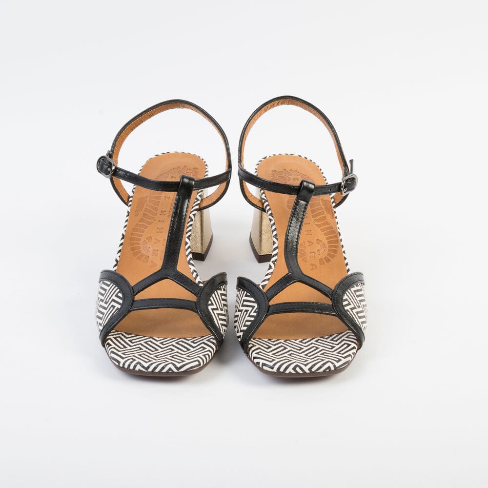 CHIE MIHARA Heeled Sandals LIPE Platinum Black