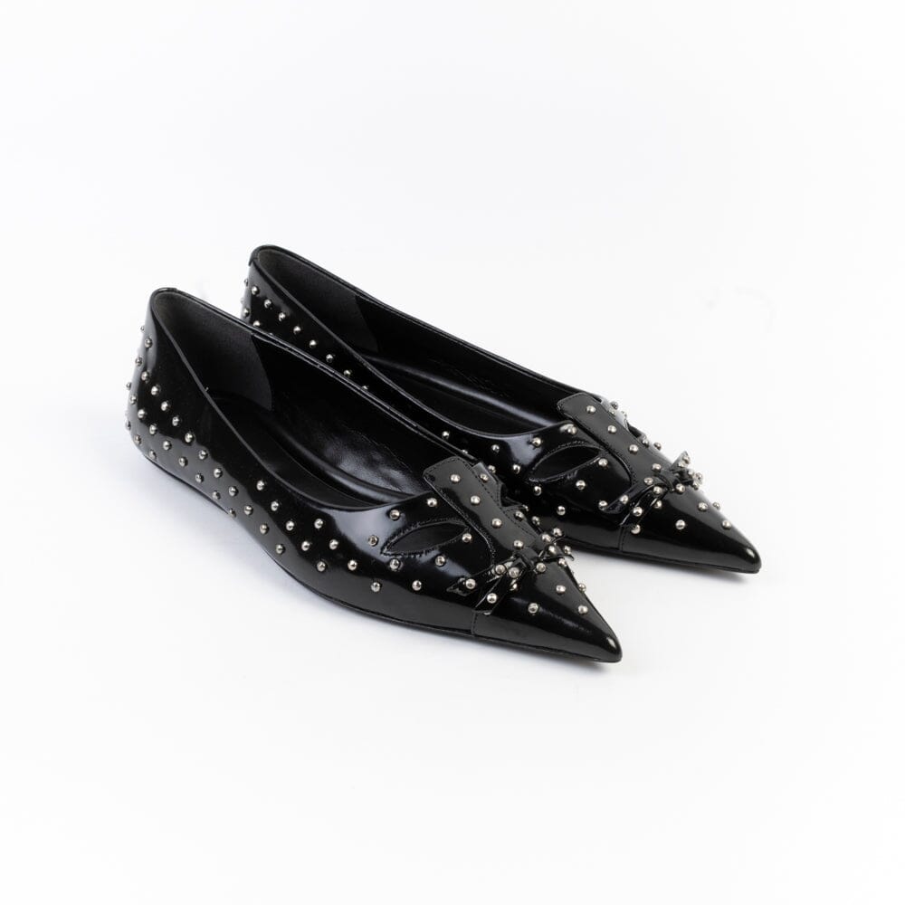 MARC JACOBS - Kat Ballerina - Nero Borchie Scarpe Donna Marc Jacobs 