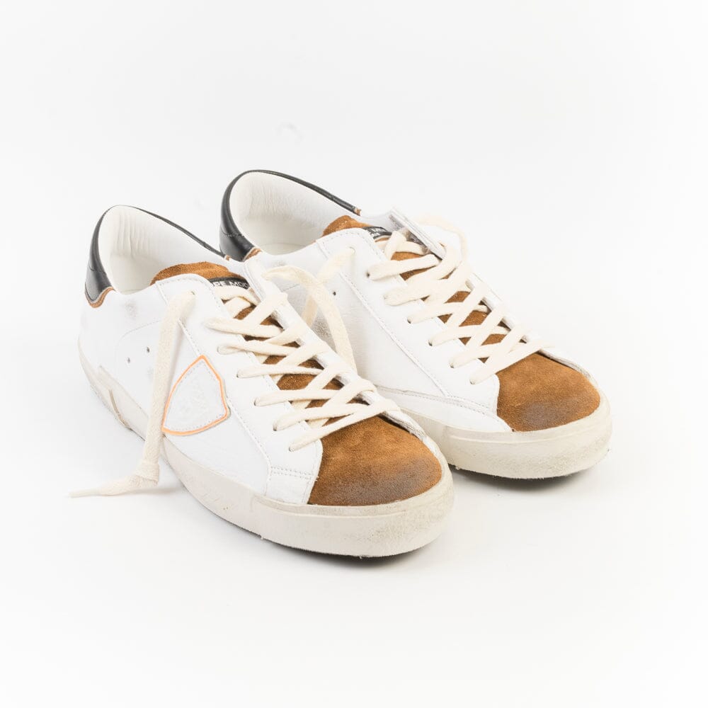 PHILIPPE MODEL - Sneakers PRLU WX38 - ParisX - Bianco Cognac Scarpe Uomo Philippe Model Paris 