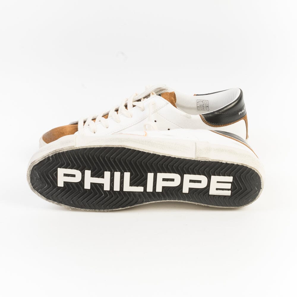 PHILIPPE MODEL - Sneakers PRLU WX38 - ParisX - Bianco Cognac Scarpe Uomo Philippe Model Paris 