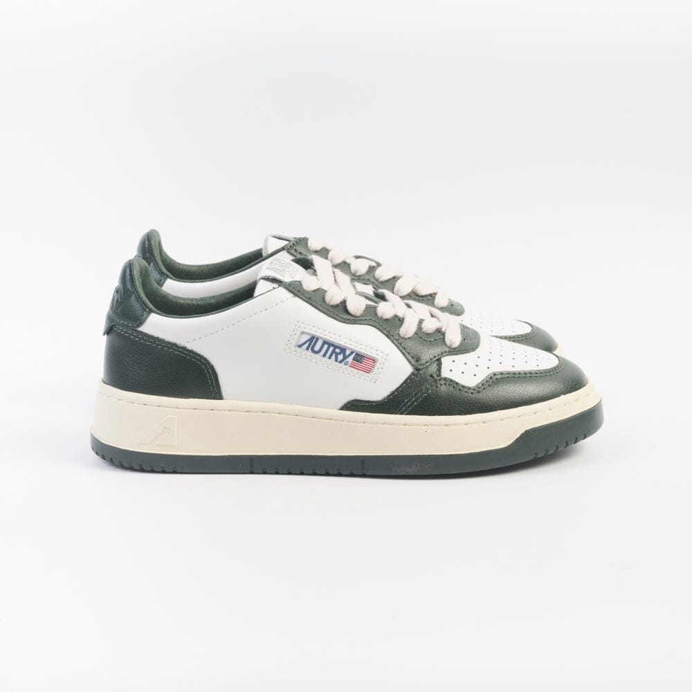 AUTRY - AULW WB49 -Sneakers LOW WOM LEAT - Bianco Verde Mountain Scarpe Donna AUTRY - Collezione donna 