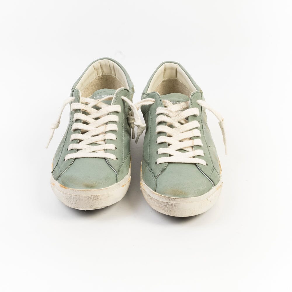 PHILIPPE MODEL - Sneakers PRLU HE03- ParisX - Nabuk Verde Scarpe Uomo Philippe Model Paris 