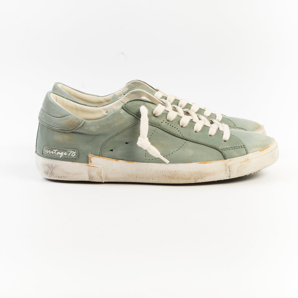 PHILIPPE MODEL - Sneakers PRLU HE03- ParisX - Nabuk Verde Scarpe Uomo Philippe Model Paris 