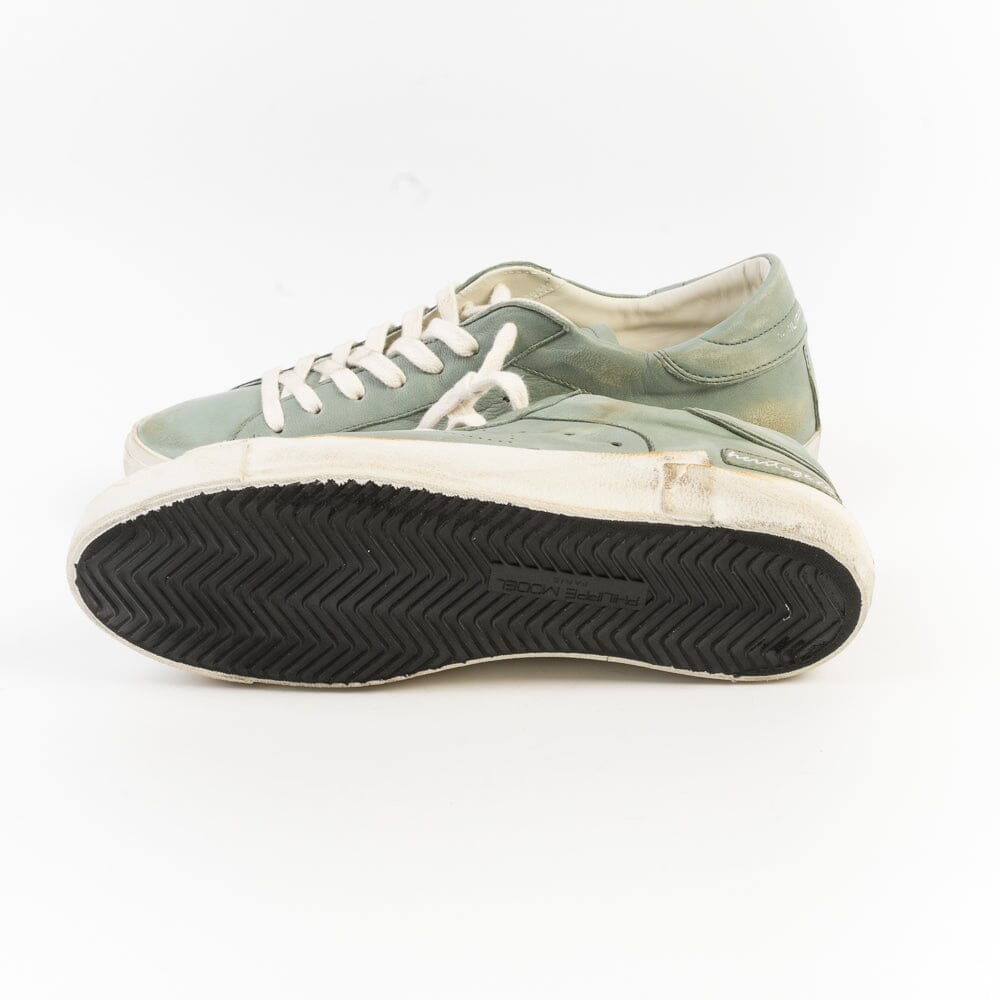 PHILIPPE MODEL - Sneakers PRLU HE03- ParisX - Nabuk Verde Scarpe Uomo Philippe Model Paris 