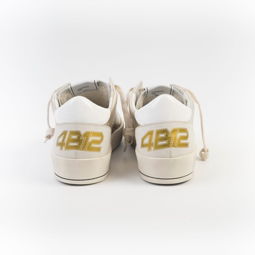 4B12 - Sneakers - Kyle D880 - Bianco Oro Scarpe Donna 4B12 