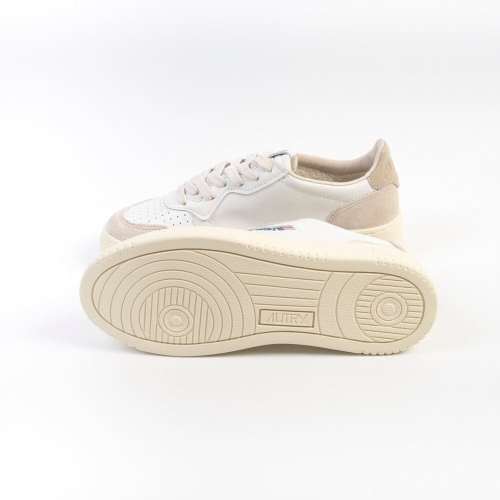 AUTRY - AULW LS58 - Sneakers LOW WOM LEAT - Bianco Beige Pepper Scarpe Donna AUTRY - Collezione donna 