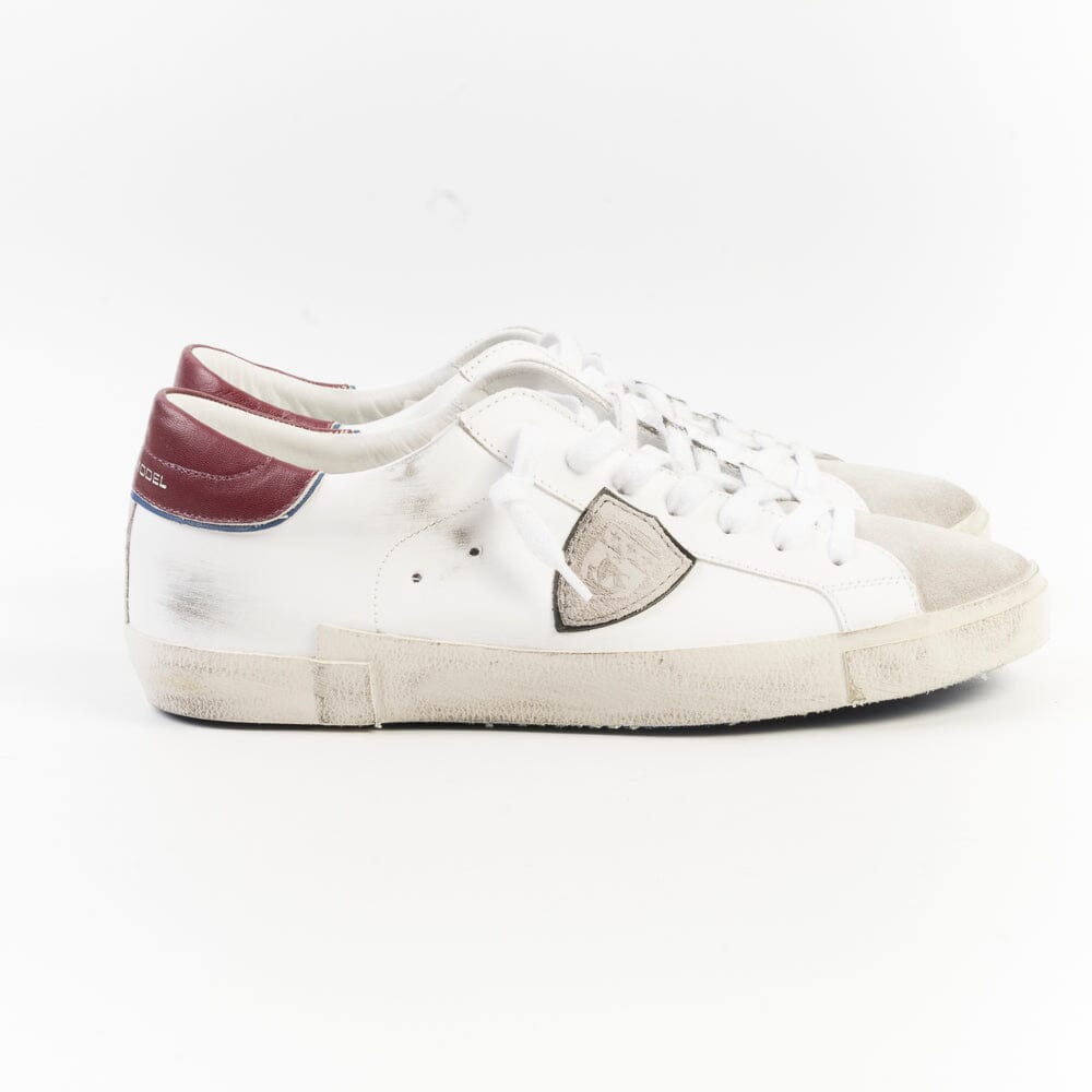 PHILIPPE MODEL - Sneakers PRLU VV05 - ParisX - Bianco Bordeaux Scarpe Uomo Philippe Model Paris 