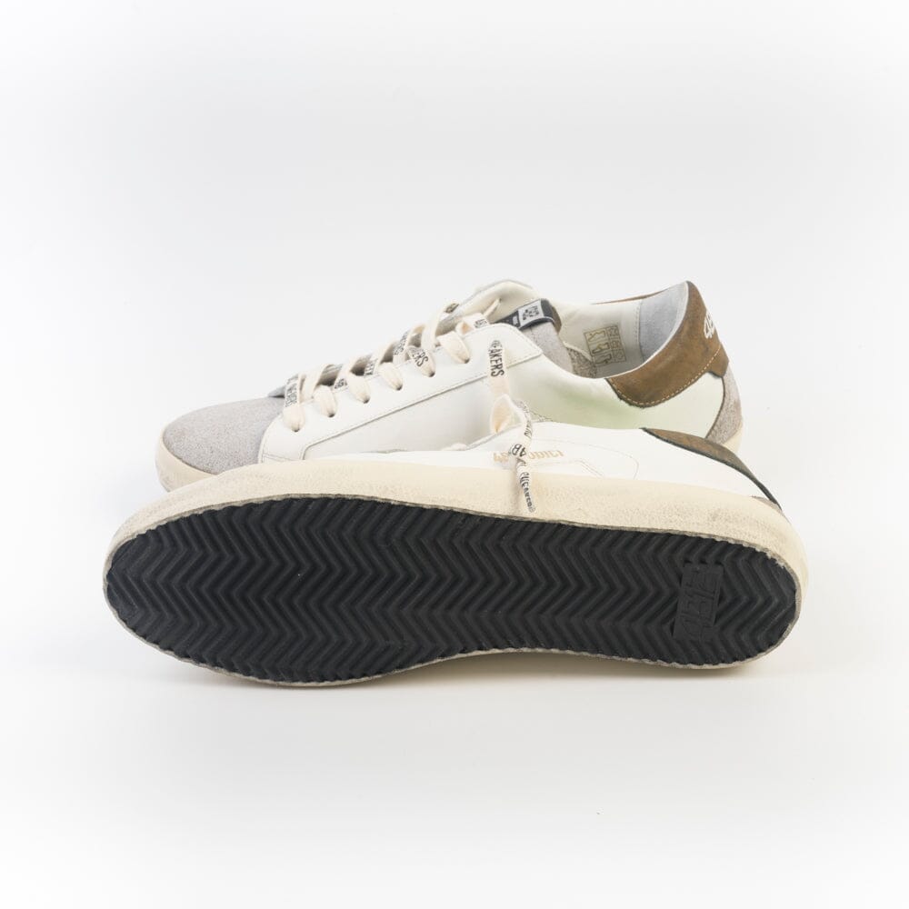 4B12 - Sneakers - Suprime UB132 - Bianco Beige Scarpe Uomo 4B12 - COLLEZIONE UOMO 