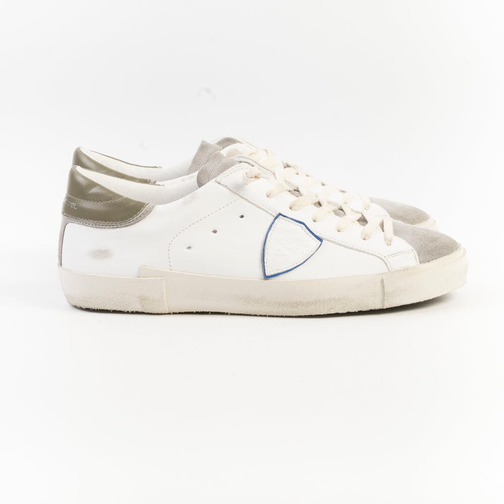 PHILIPPE MODEL - Sneakers PRLU WX37 - ParisX - Bianco Antracite Kaki Scarpe Uomo Philippe Model Paris 