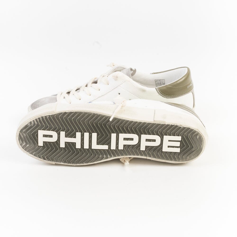 PHILIPPE MODEL - Sneakers PRLU WX37 - ParisX - Bianco Antracite Kaki Scarpe Uomo Philippe Model Paris 