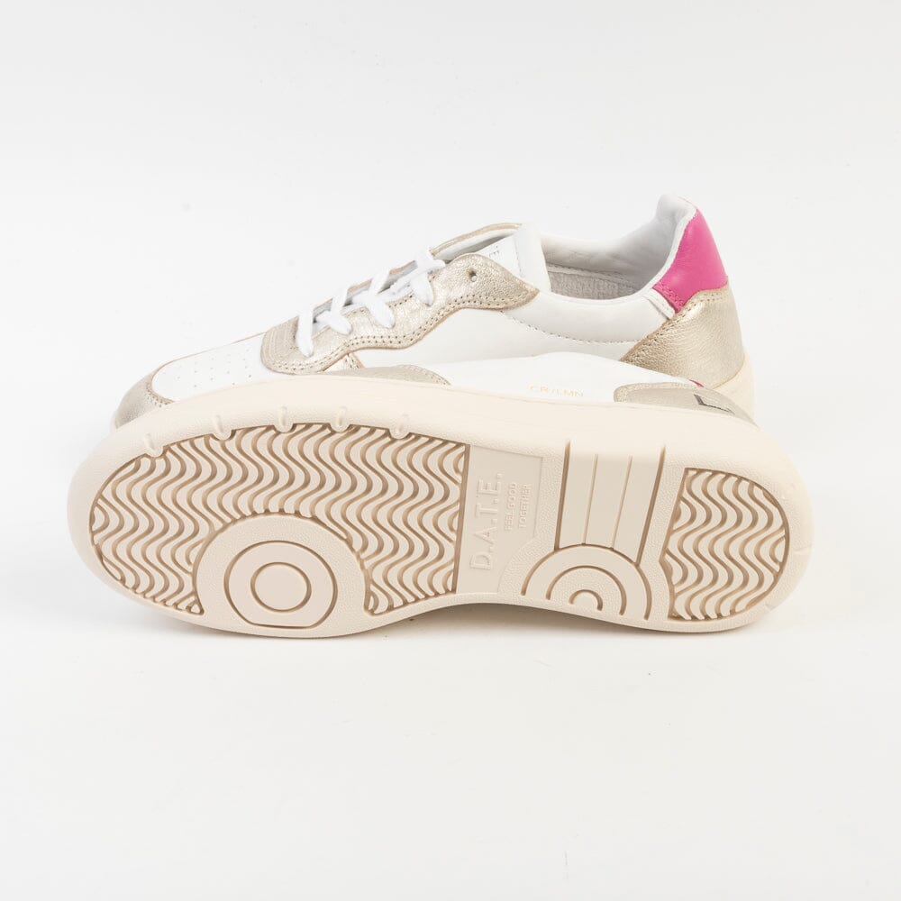 DATE Sneakers Court 2.0 Laminated White Platino Fuxia