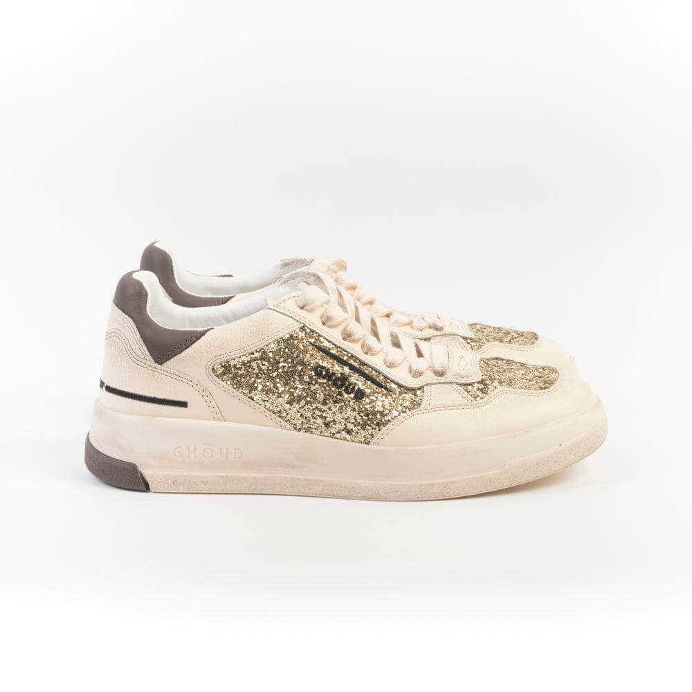 GHOUD - Sneakers Tweener - TBLW FG02- Beige Glitter oro Scarpe Donna GHOUD 