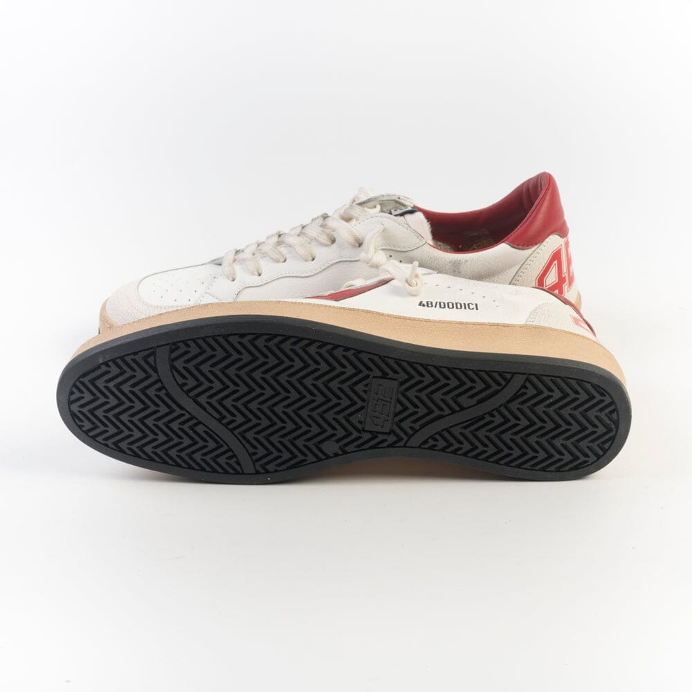 4B12 - Sneakers - Play U118 - Bianco Rosso Scarpe Uomo 4B12 - COLLEZIONE UOMO 