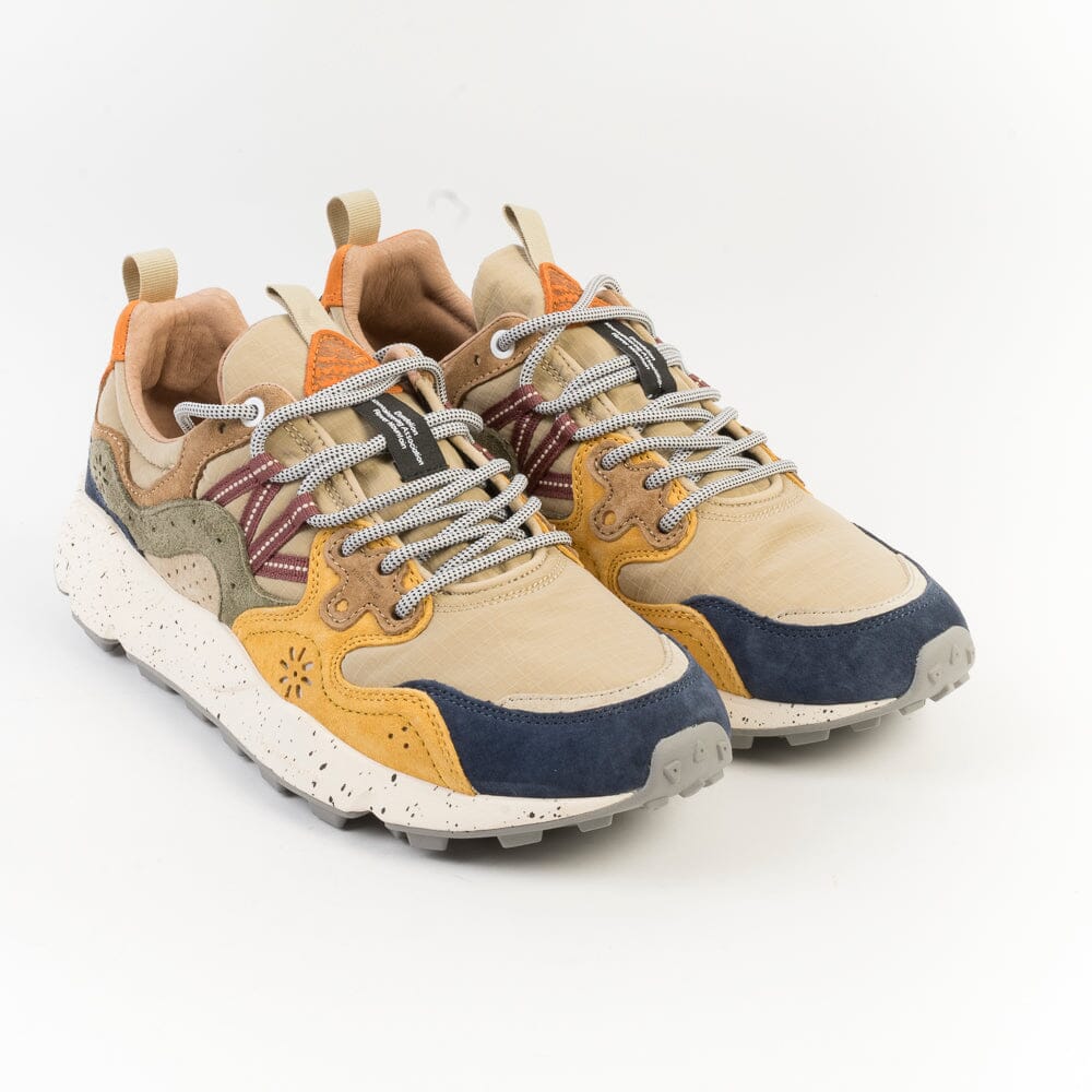 FLOWER MOUNTAIN - Sneakers Yamano 3- 1C50 Beige Giallo Blu Scarpe Uomo FLOWER MOUNTAIN 