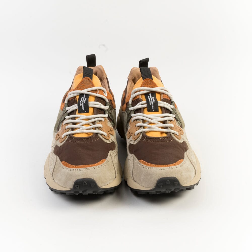 FLOWER MOUNTAIN - Sneakers Yamano 3- 1D11 Taupe Brown Orange Scarpe Uomo FLOWER MOUNTAIN 