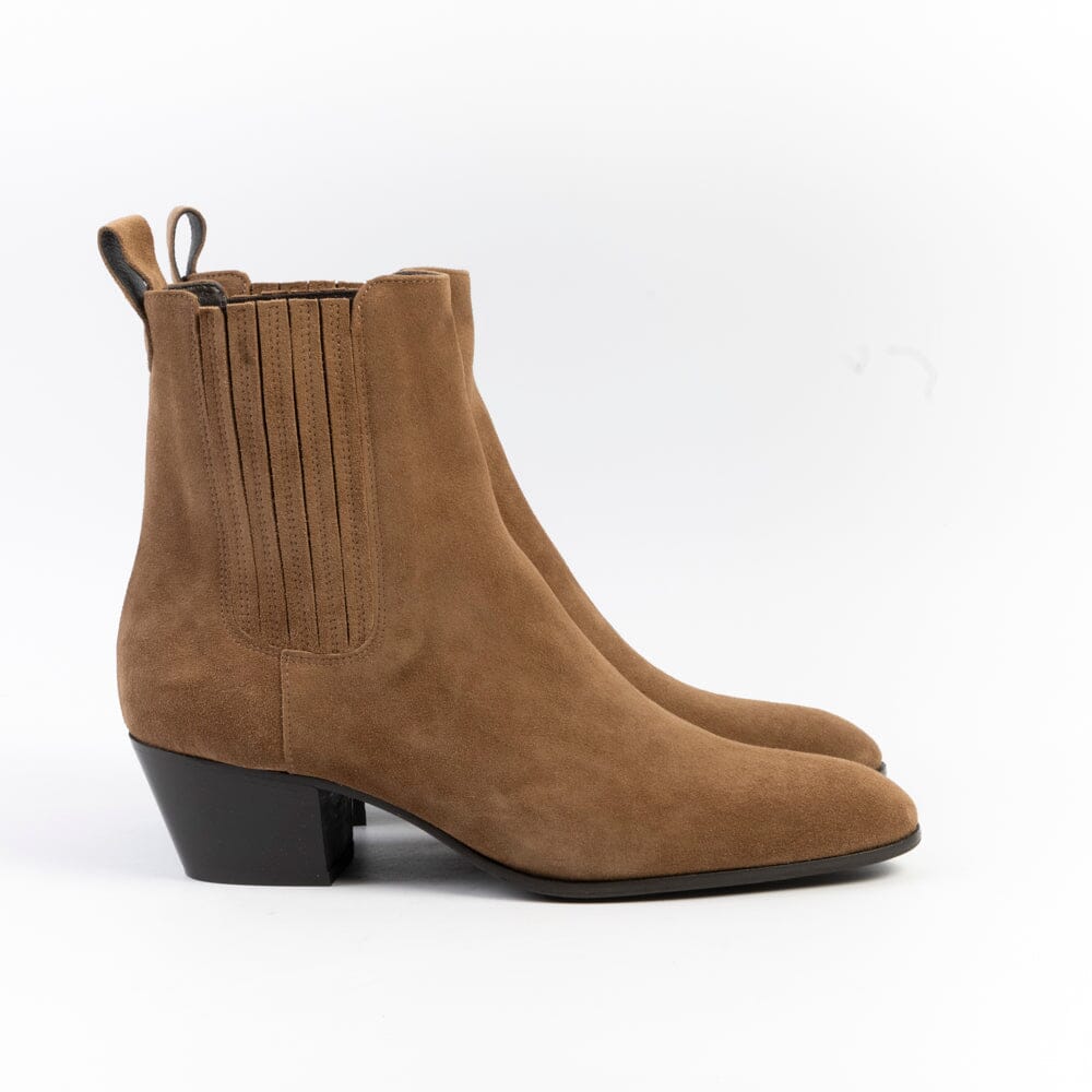 GUGLIELMO ROTTA - Stivaletto Texano - Cody - Velour Nocciolets Scarpe Donna GUGLIELMO ROTTA 