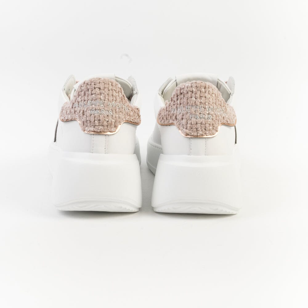 PHILIPPE MODEL - Sneakers BJLD VCH1 - Tres Temple - Bianco Chenille Rosa Scarpe Donna Philippe Model Paris 