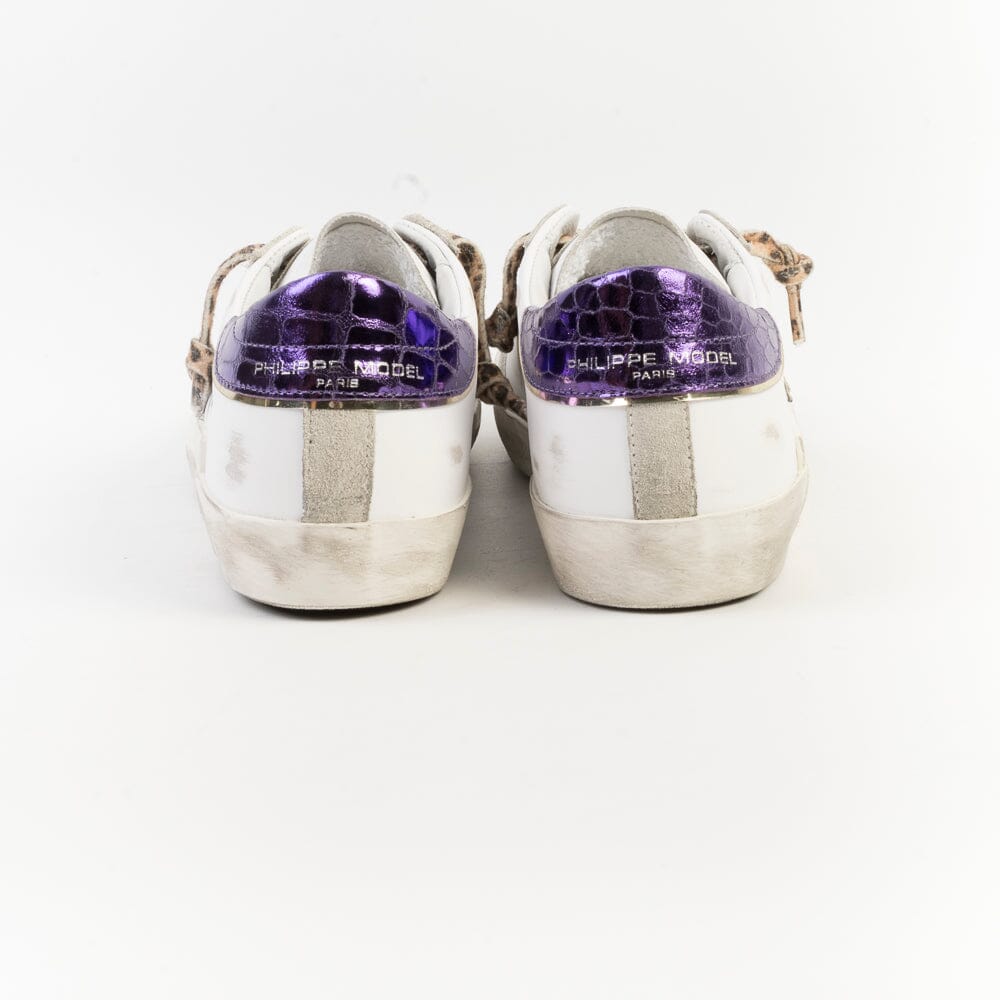 PHILIPPE MODEL - Sneakers PRLD VMC1 - ParisX - Bianco Croco Violet Scarpe Donna Philippe Model Paris 