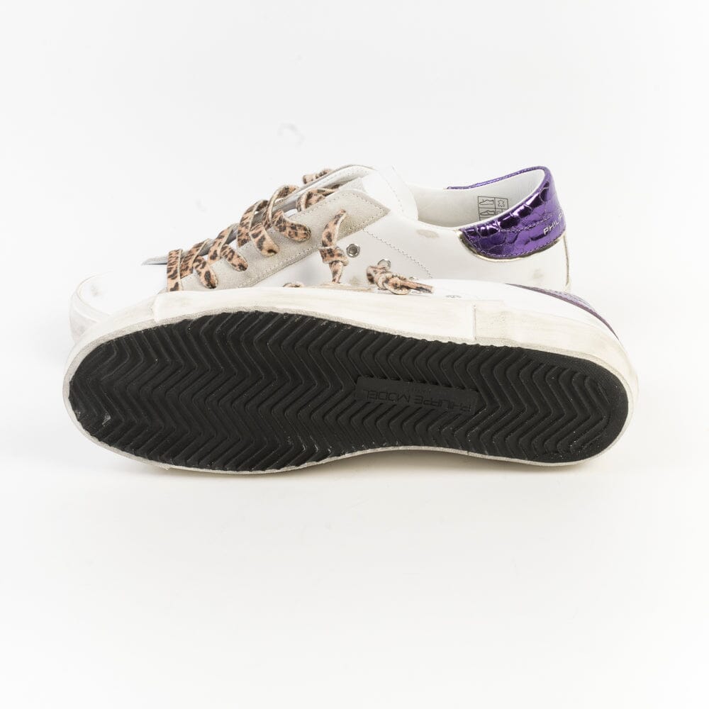 PHILIPPE MODEL - Sneakers PRLD VMC1 - ParisX - Bianco Croco Violet Scarpe Donna Philippe Model Paris 