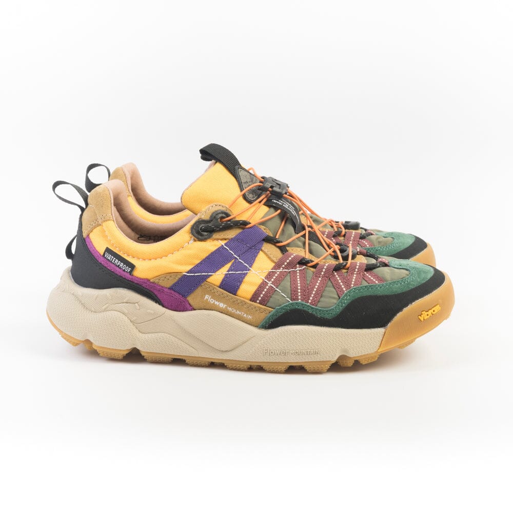 FLOWER MOUNTAIN - Sneakers IWANO 1A39 - Nero Giallo Verde Scarpe Donna FLOWER MOUNTAIN 