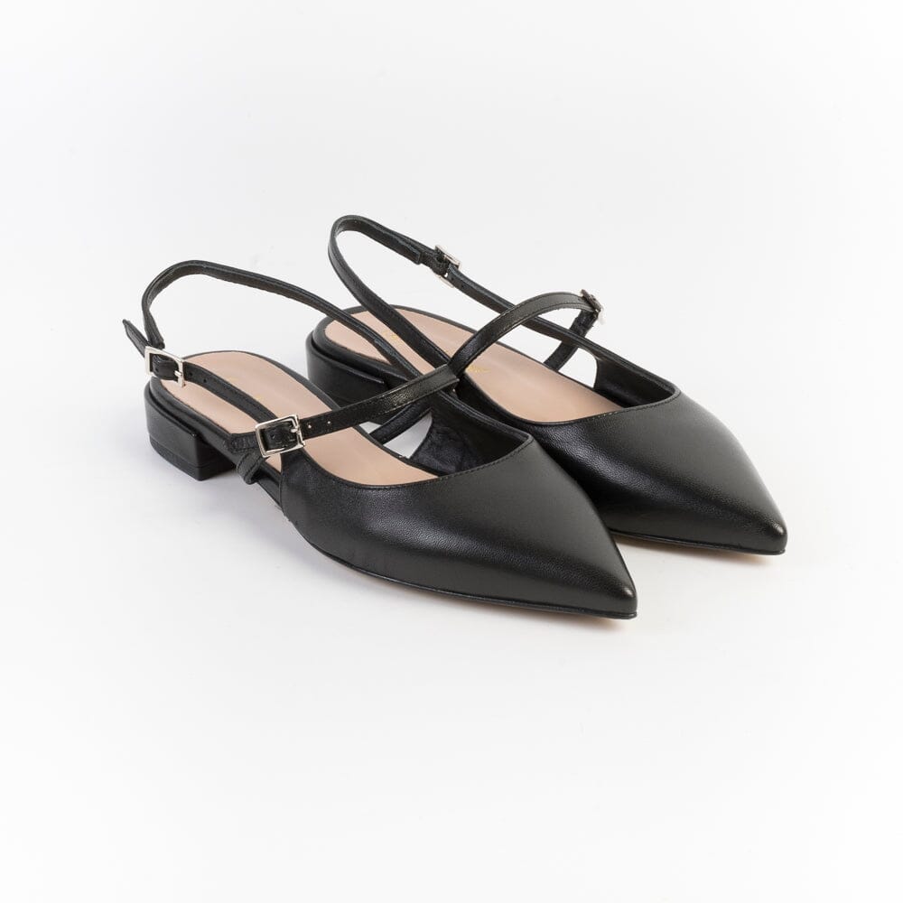 CappellettoShop - Sling Back - Pauline4 - Nero Scarpe Donna CAPPELLETTO 1948 